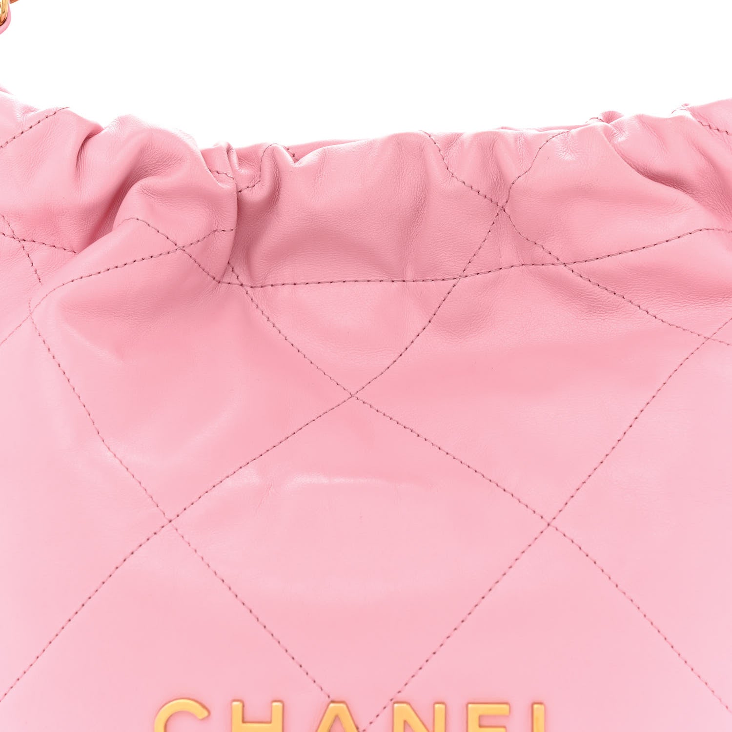 Chanel Shiny Calfskin Quilted Small Chanel 22 Light Pink 9 of 14