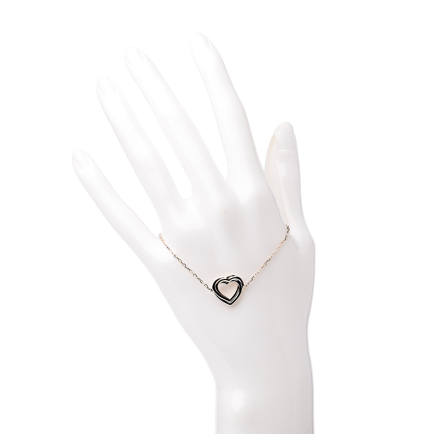 Cartier 18K Pink Yellow White Gold Trinity Heart Bracelet 2 of 6