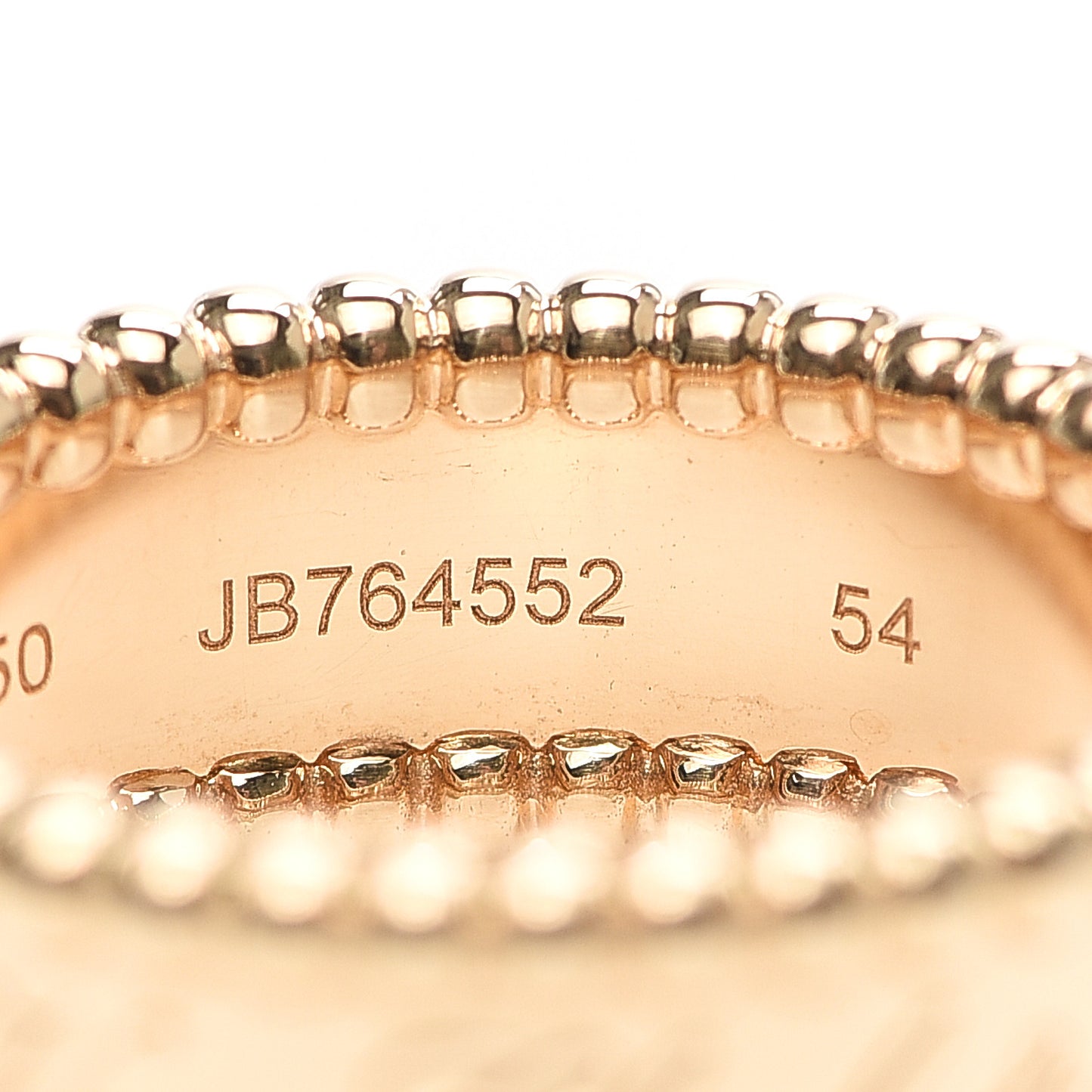 18K Yellow Gold Perlee Signature Ring 54 7