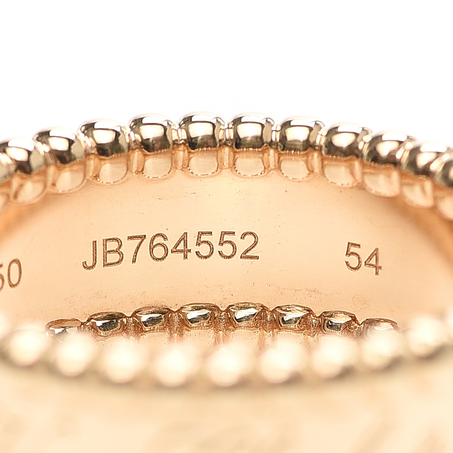 Van Cleef & Arpels 18K Yellow Gold Perlee Signature Ring 54 7 5 of 6