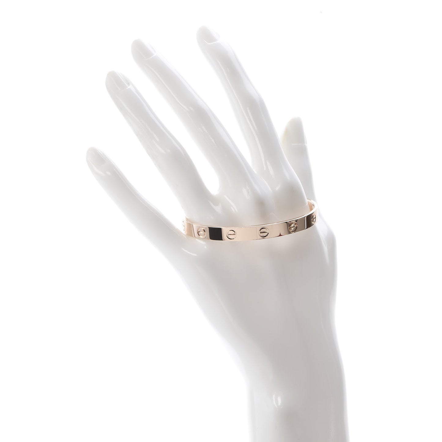 18K Pink Gold LOVE Cuff Bracelet 17