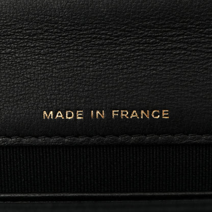 Chanel Lambskin Quilted Chain Top Handle Clutch With Chain Black 7 of 14