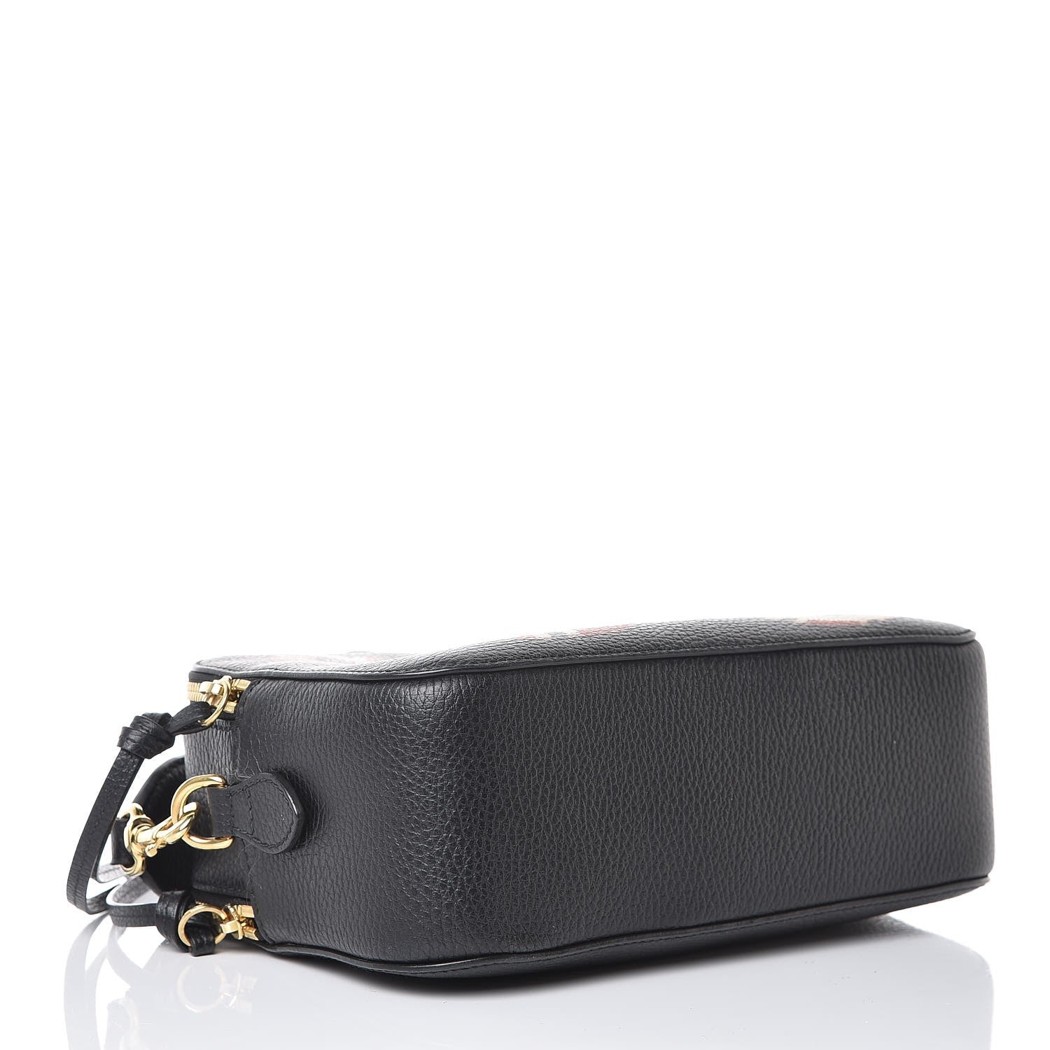 Gucci Grained Calfskin Sylvie Web Kingsnake Small Camera Bag Black Multicolor 4 of 8