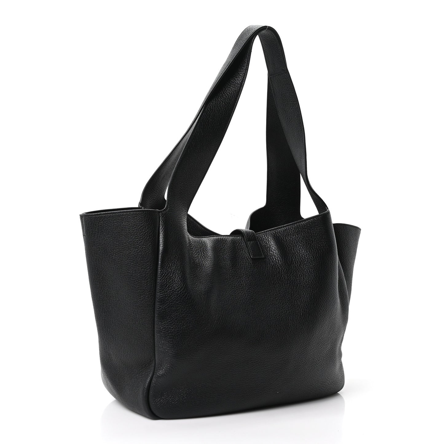 Grained Deerskin Bea Tote Black