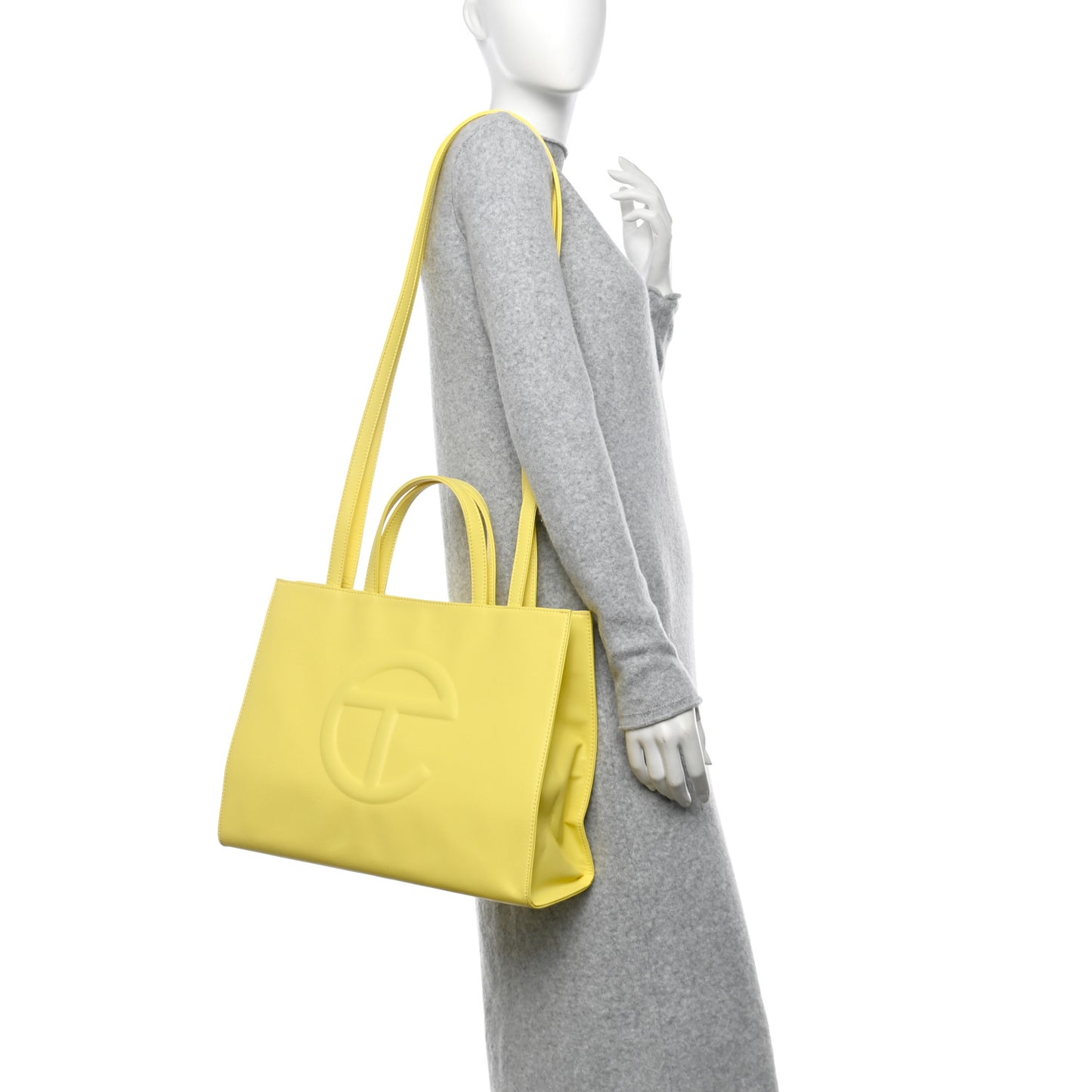 Vegan Leather Medium Shopping Bag Margarine