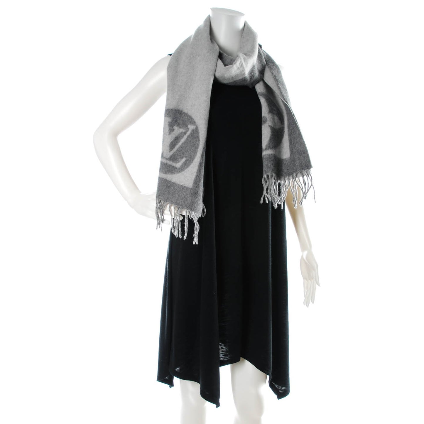 Lambswool Angora Cardiff Scarf Grey