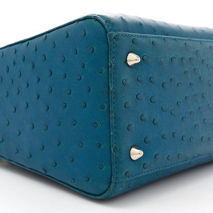 Christian Dior Ostrich Medium Lady Dior Blue 9 of 15