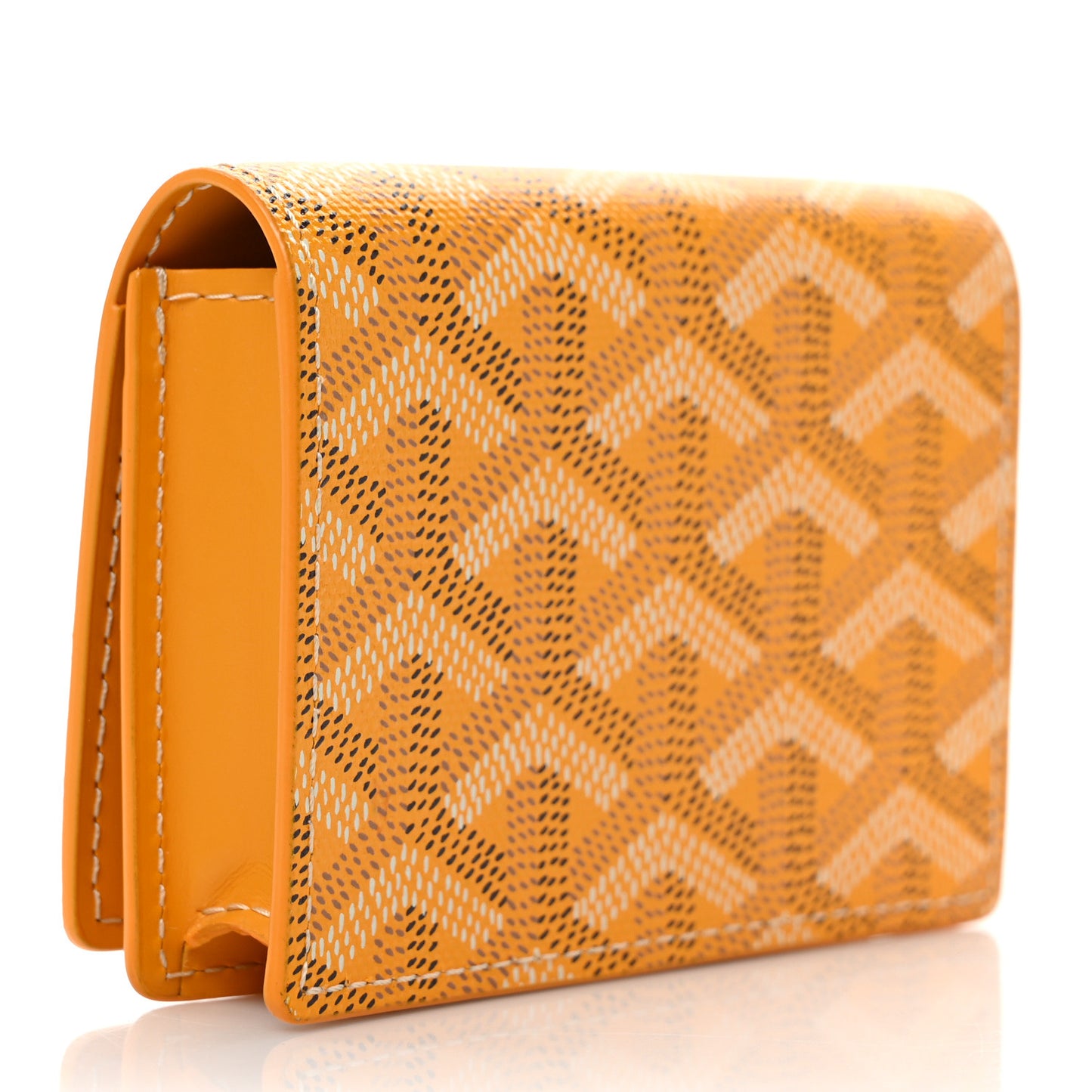 Goyardine Business Card Holder Yellow