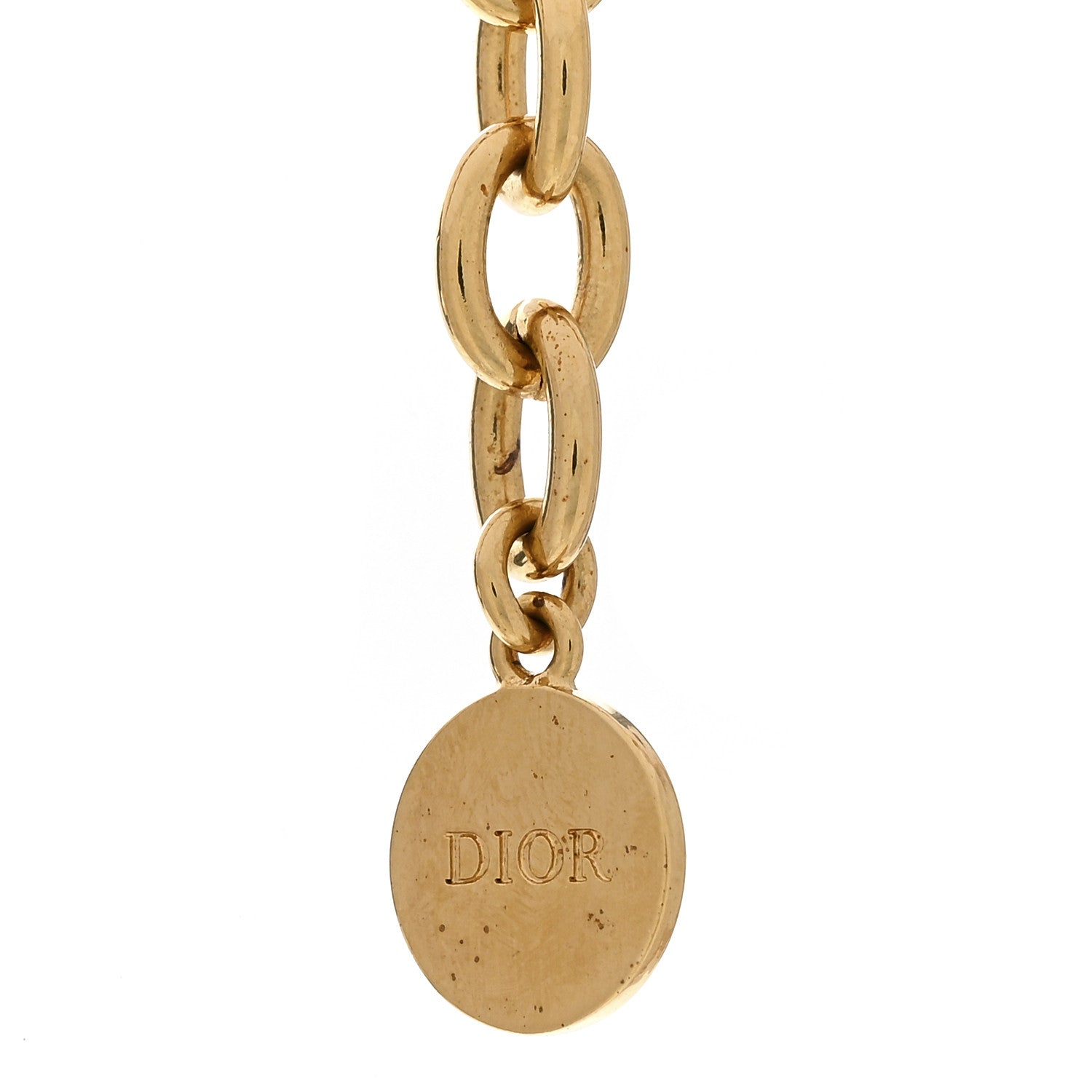 Christian Dior Metal Danseuse Etoile Chain Choker Necklace Gold 3 of 3