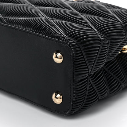 Louis Vuitton Calfskin Pleated Capucines BB Black 10 of 11