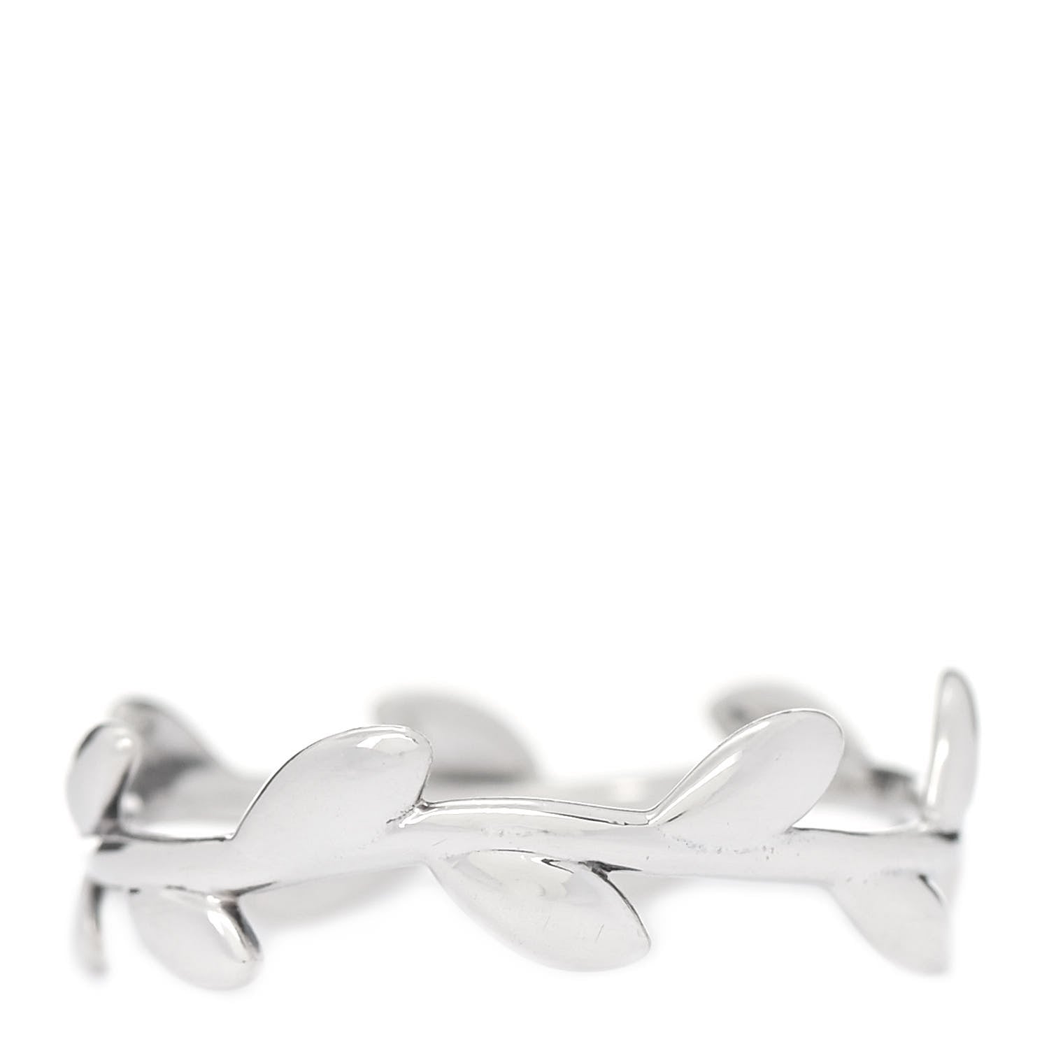 Tiffany Sterling Silver Paloma Picasso Narrow Olive Leaf Band Ring 54 7 1 of 4