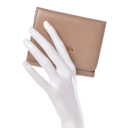 Prada Saffiano Metal Tri-Fold Wallet Cammeo 2 of 10