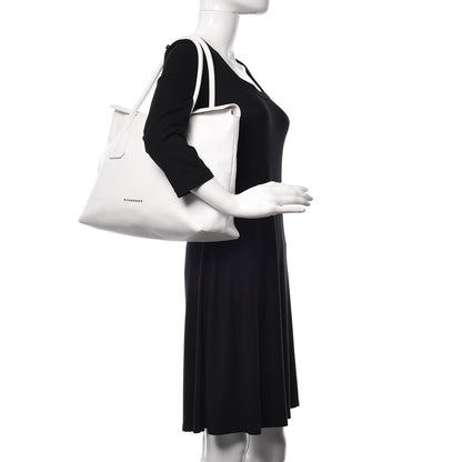 Burberry London Grainy Calfskin Medium Baynard Tote White 2 of 20