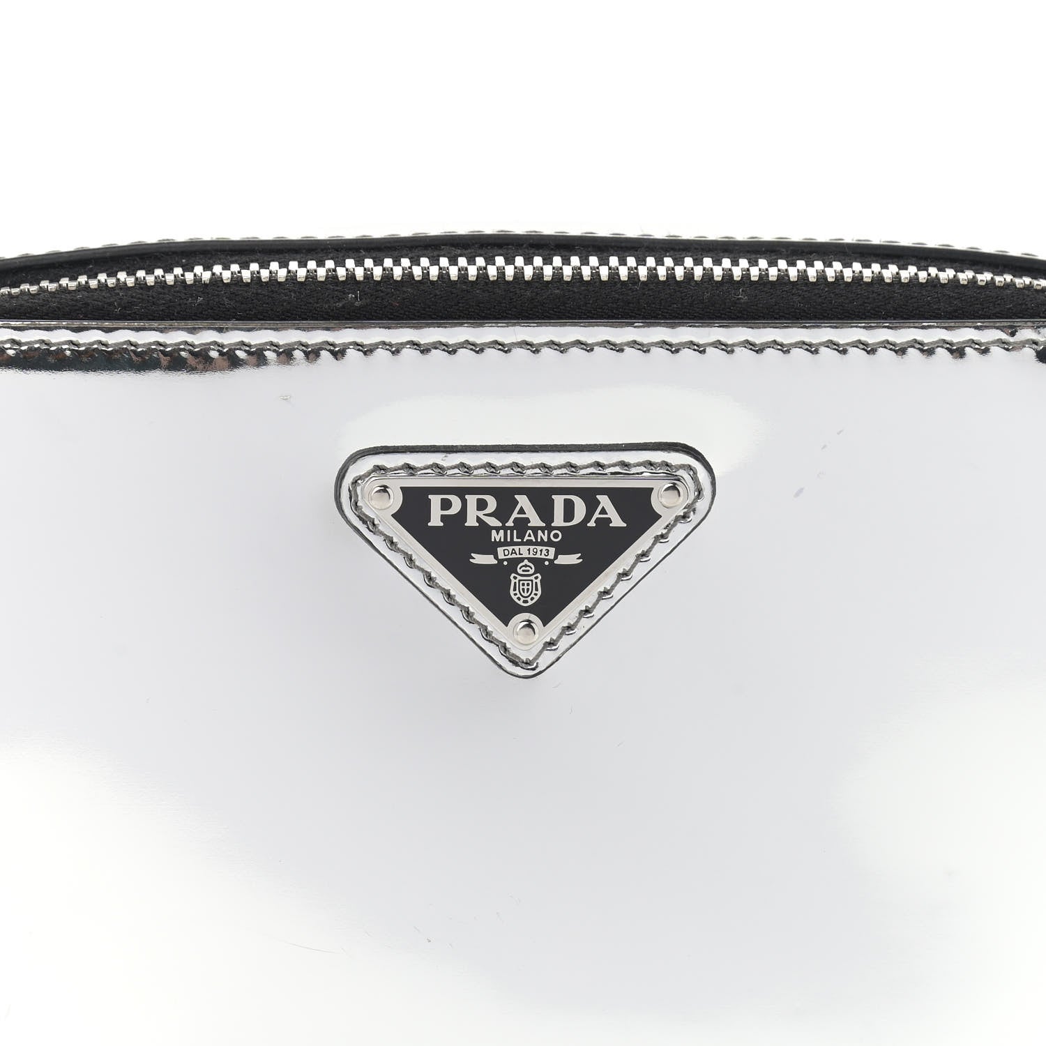 Prada Spazzolato Small Brique Crossbody Bag Argento 8 of 12