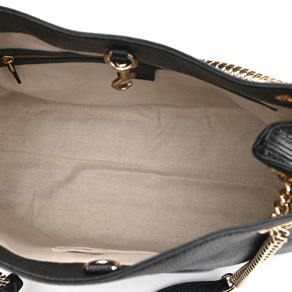 Gucci Pebbled Calfskin Medium Soho Chain Shoulder Bag Black 5 of 11