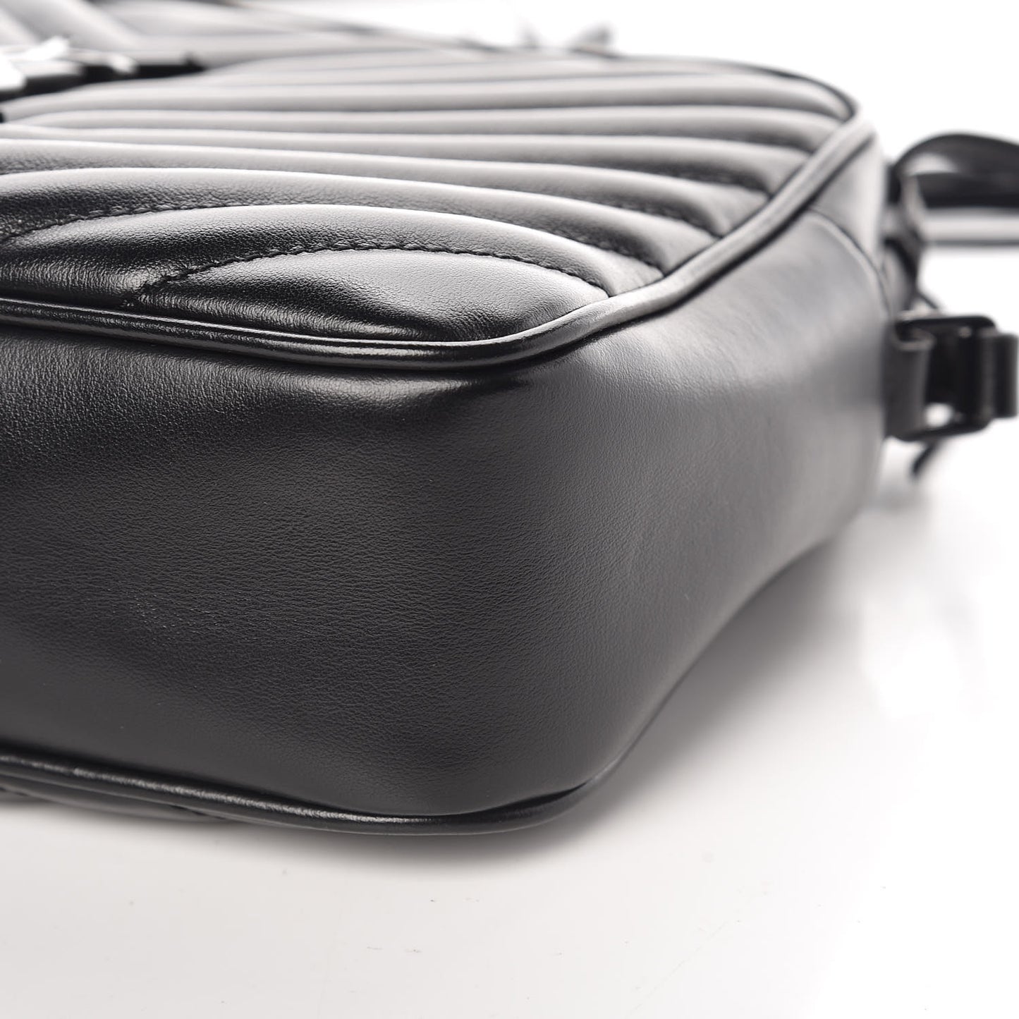 Calfskin Matelasse Monogram Lou Camera Bag Black