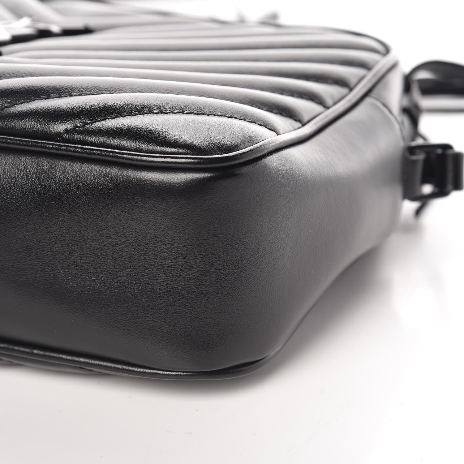 Saint Laurent Calfskin Matelasse Monogram Lou Camera Bag Black 8 of 8