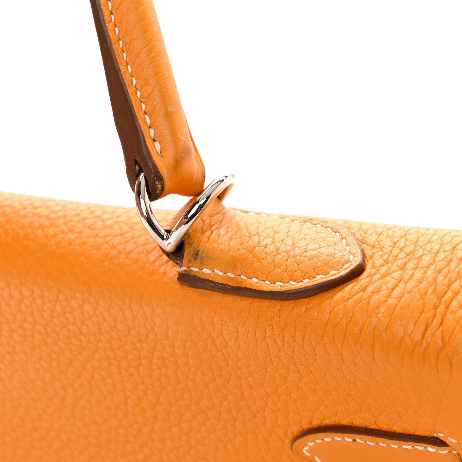 Hermes Taurillon Clemence Kelly Retourne 35 Moutarde Etain 12 of 21