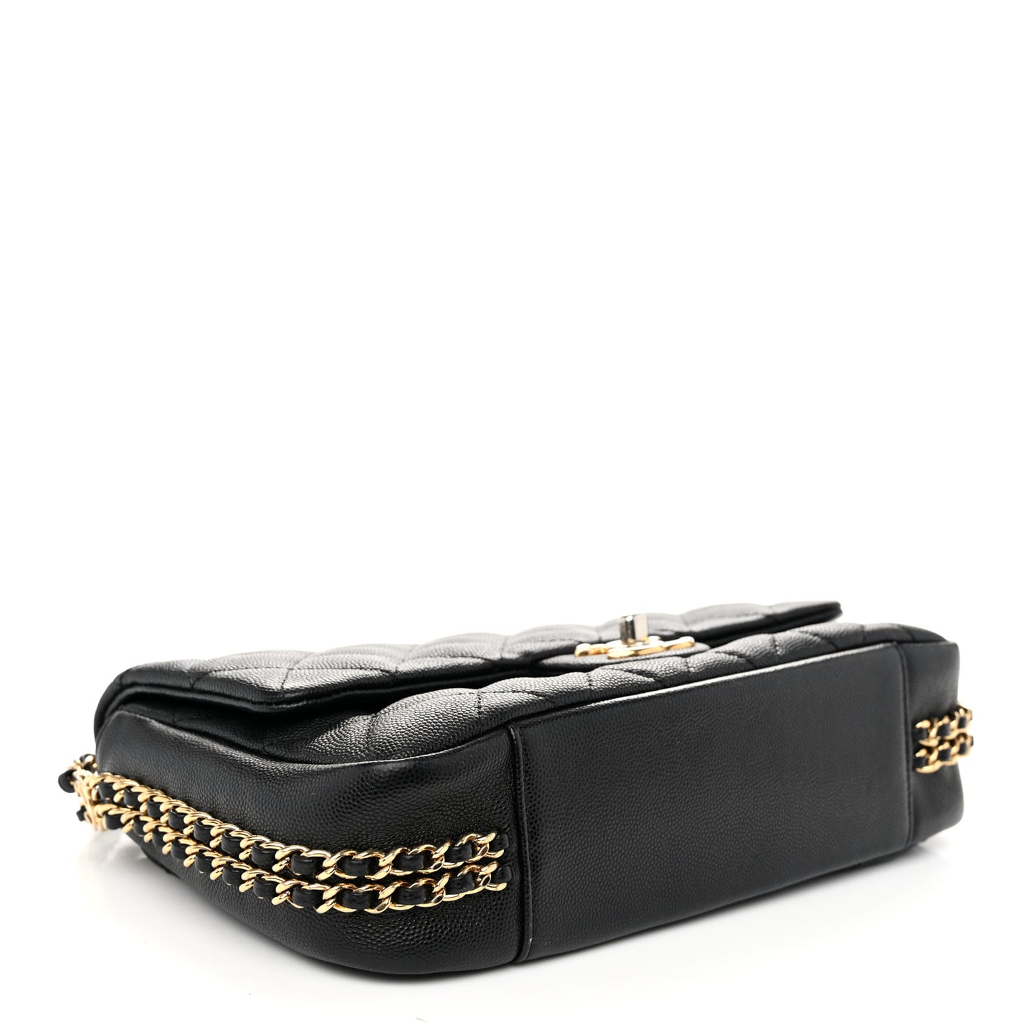 Caviar Quilted Small CC You Flap Black