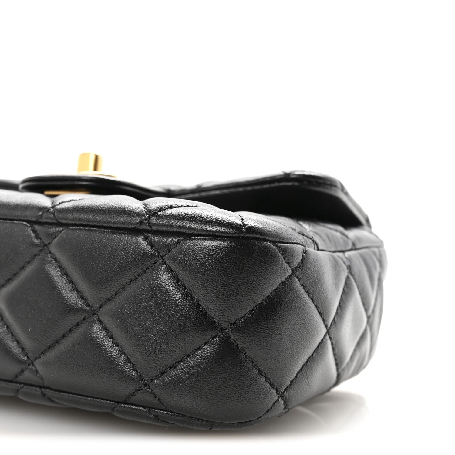 Chanel Lambskin Enamel Quilted Mini Coco Hearts Square Flap Black 10 of 11