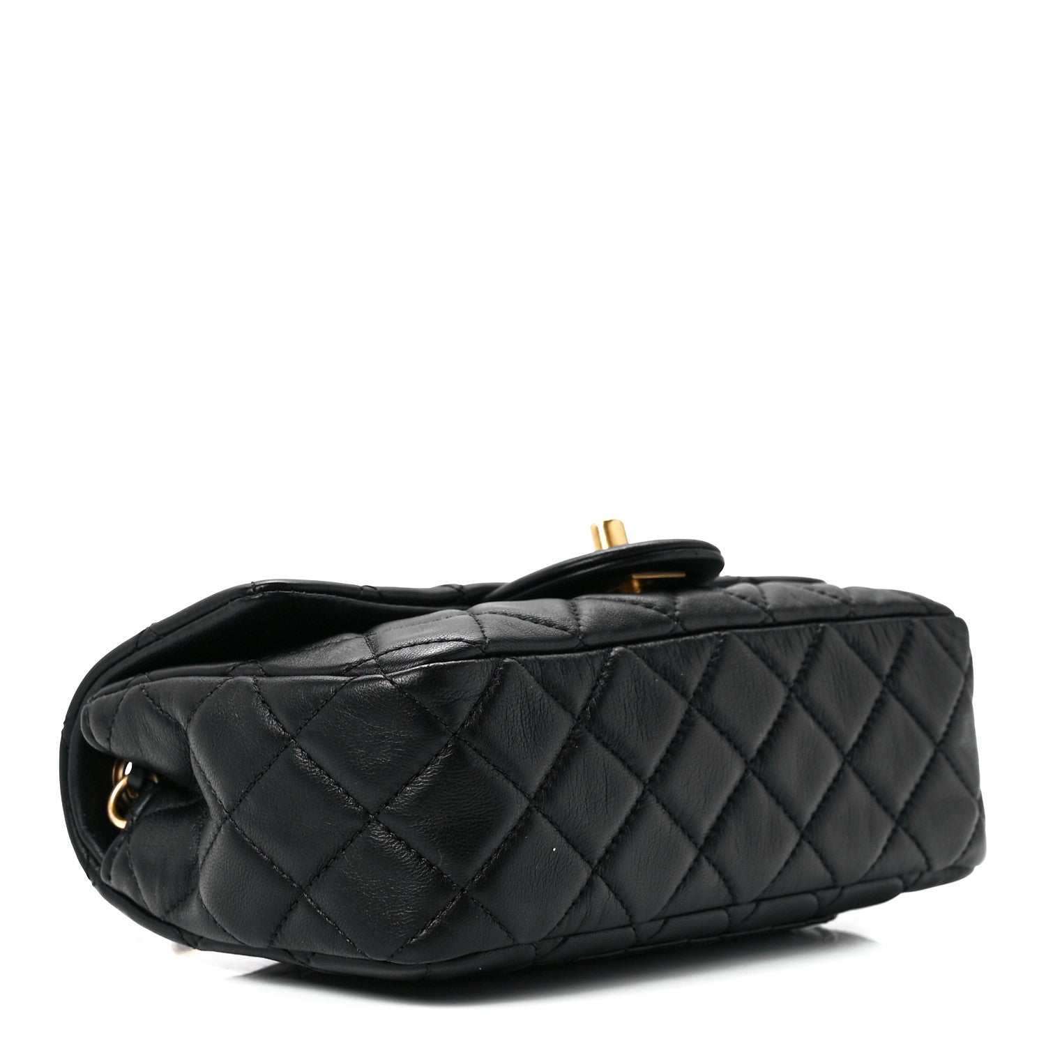 Chanel Lambskin Quilted Mini Rectangular Pearl Crush Flap Black 4 of 12