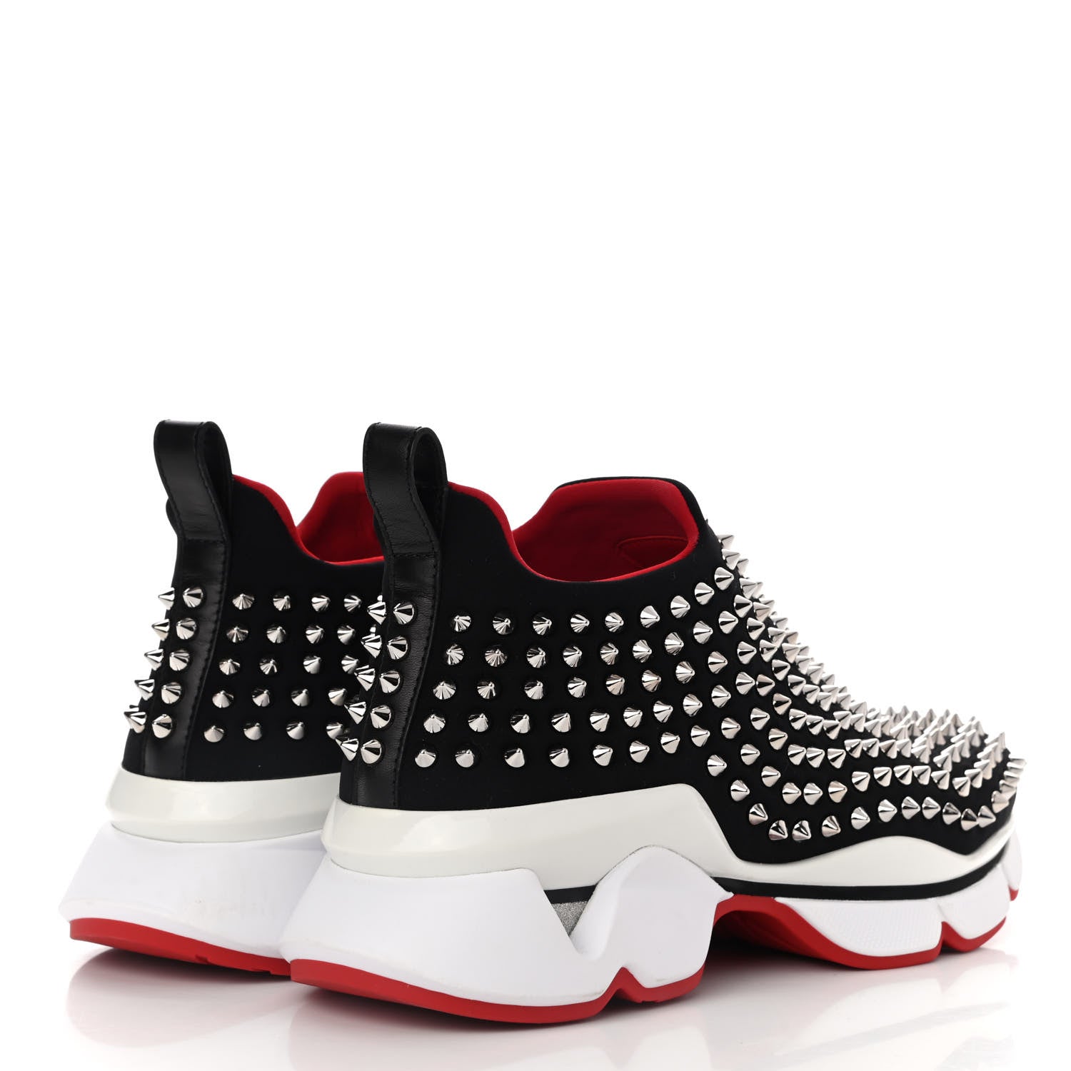 Christian Louboutin Neoprene Spike Sock Donna Flat Sneakers 39.5 Black 4 of 9