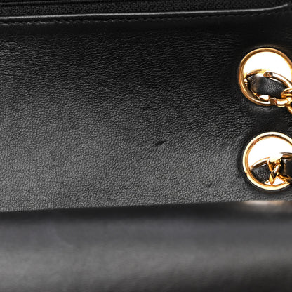 Chanel Lambskin Quilted Medium Double Flap Black 11 of 15