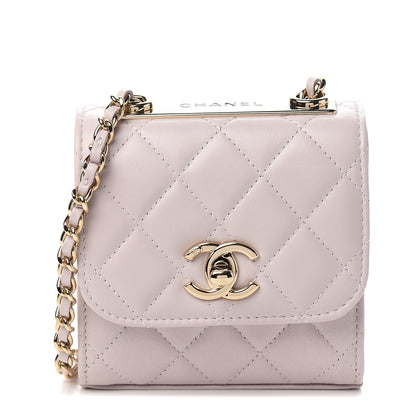 Chanel Lambskin Quilted Mini Trendy CC Clutch With Chain Lilas Lilac 1 of 9
