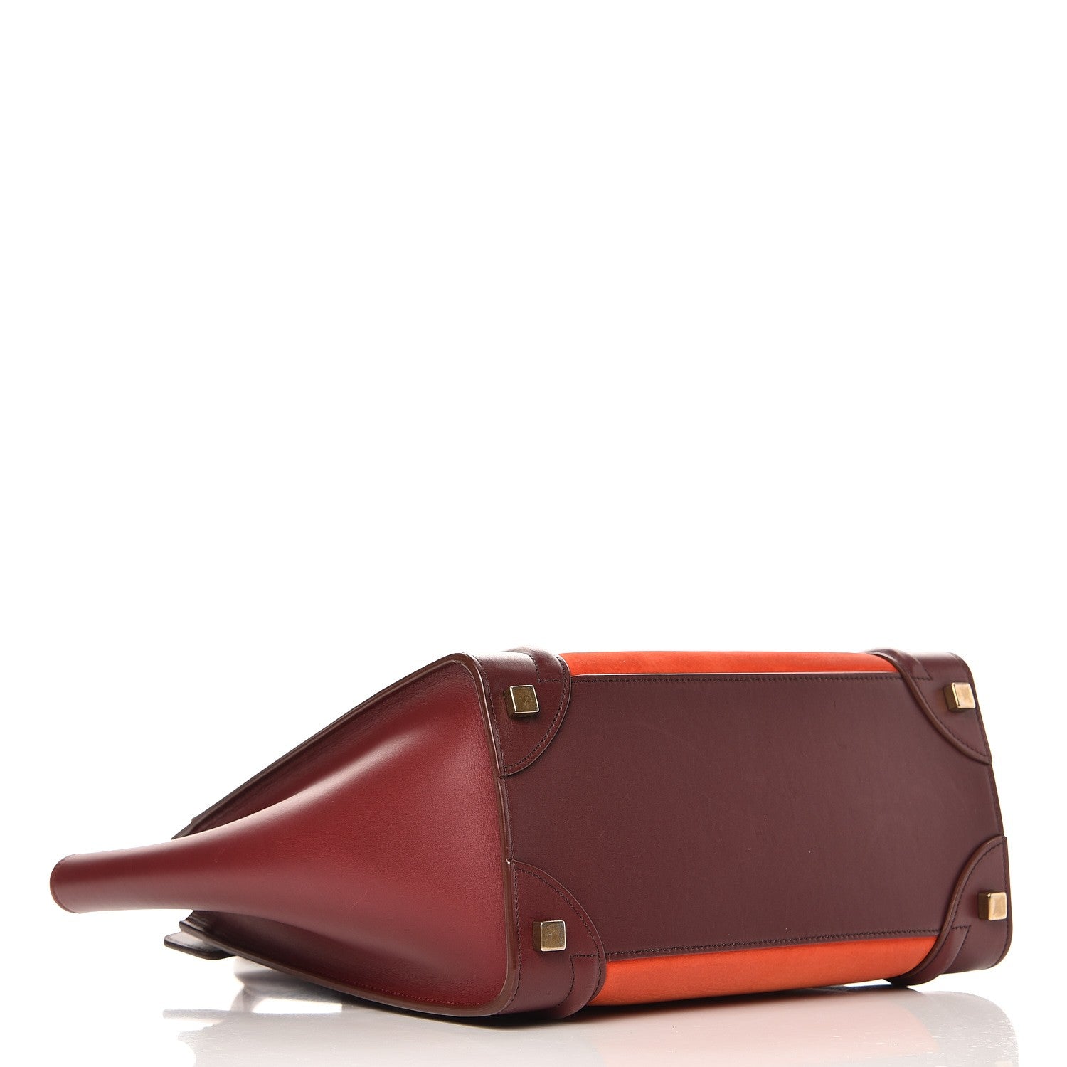 Celine Bullhide Calfskin Micro Bi-Color Luggage Vermillion 4 of 17