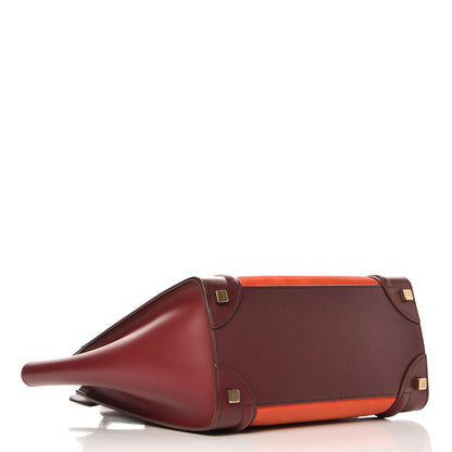 Celine Bullhide Calfskin Micro Bi-Color Luggage Vermillion 4 of 17