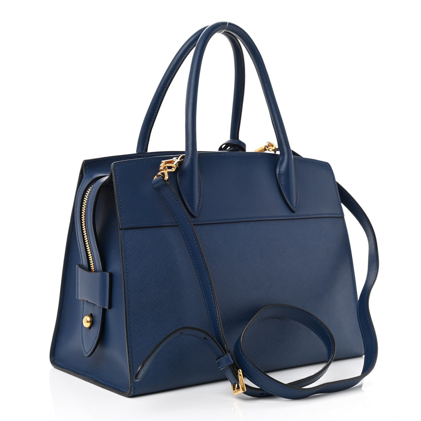 Saffiano City Calfskin Medium Esplanade Bleuette