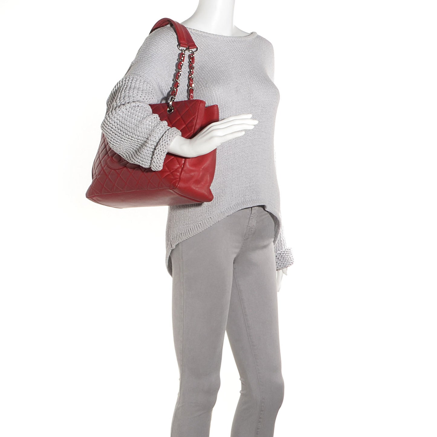 Caviar Grand Shopping Tote GST Red