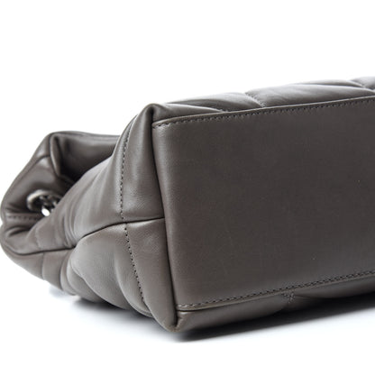 Saint Laurent Lambskin Quilted Small Loulou Puffer Monogram Chain Satchel Concrete 6 of 14