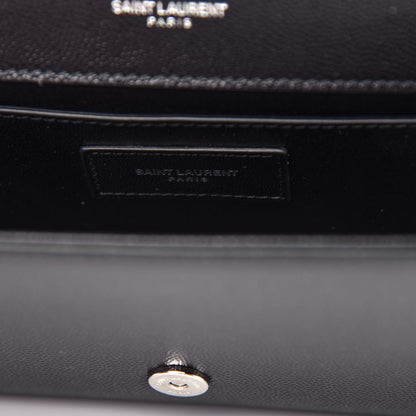 Saint Laurent Grain De Poudre Monogram Cassandre Clutch Black 7 of 7