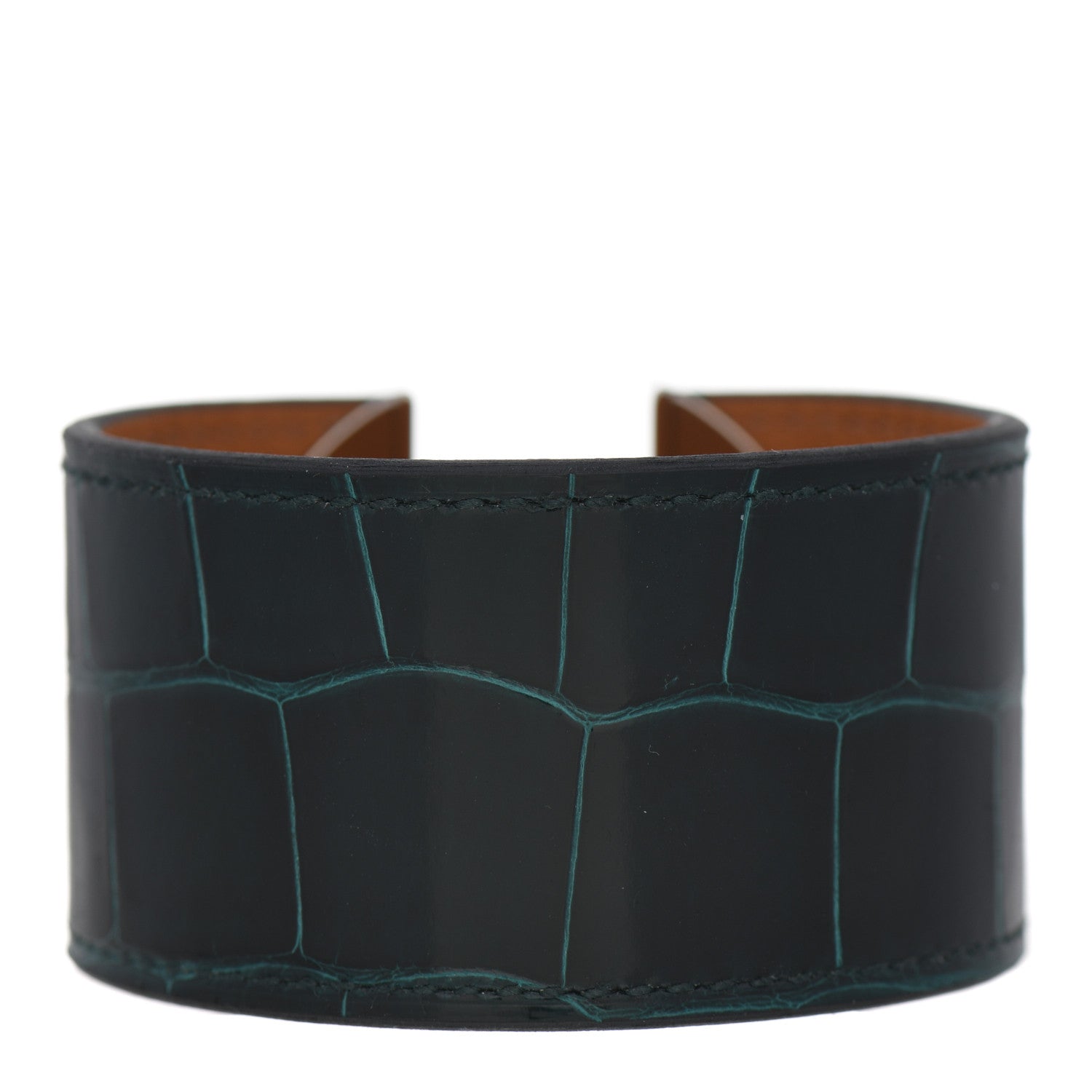 Hermes Shiny Alligator 2002 Bracelet T2 Vert Cypress 3 of 8