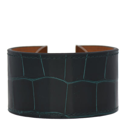 Hermes Shiny Alligator 2002 Bracelet T2 Vert Cypress 3 of 8