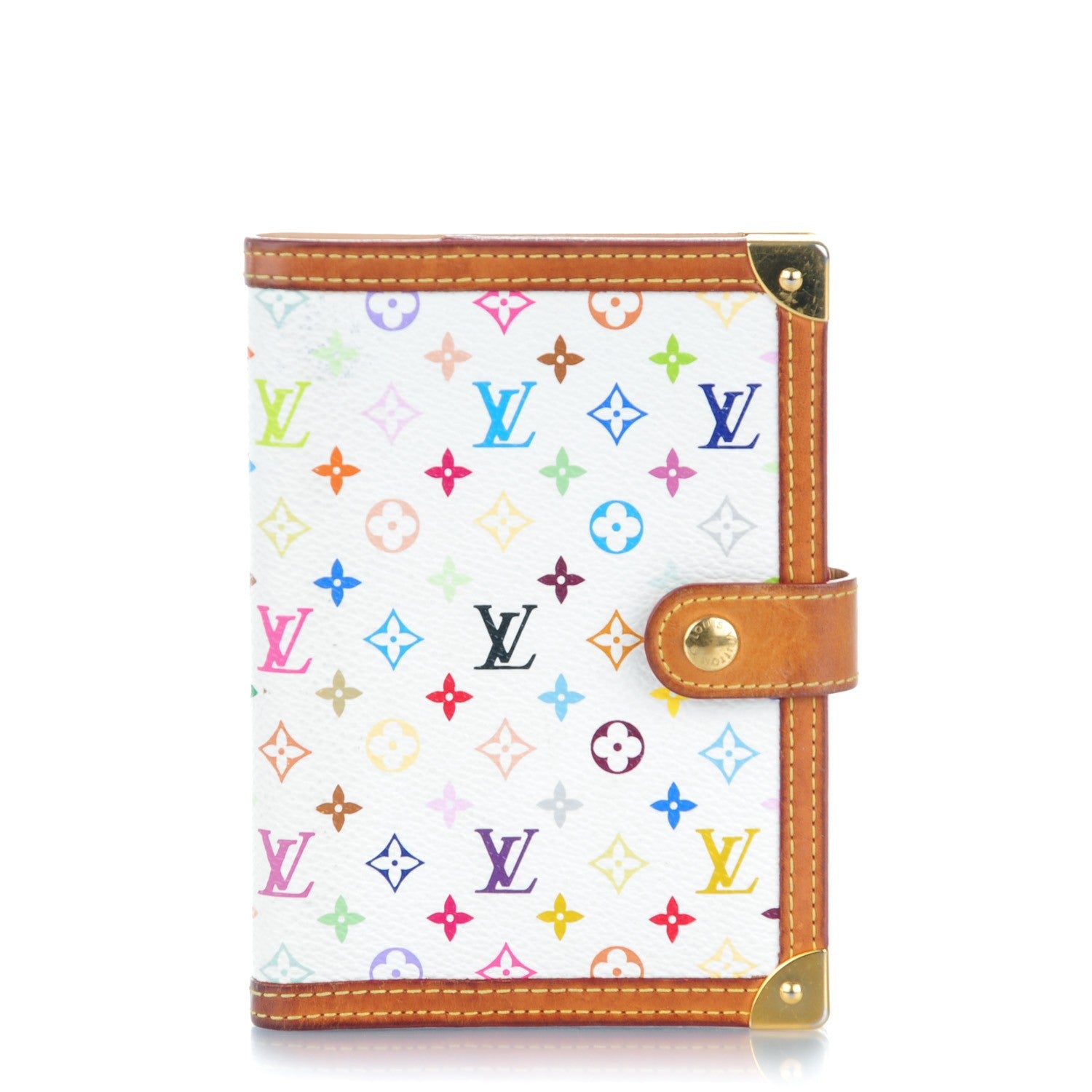 Louis Vuitton Monogram Multicolor Small Ring Agenda Cover White 1 of 7
