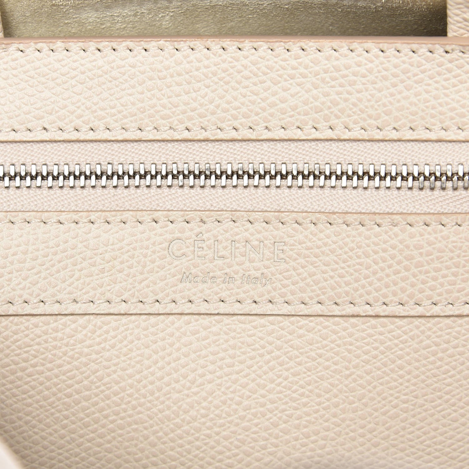 Celine Grained Calfskin Small Vertical Bi-Cabas Cream Black 7 of 7