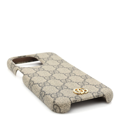 Gucci GG Supreme Monogram Ophidia iPhone 15 Pro Max Phone Case Beige Ebony 4 of 9