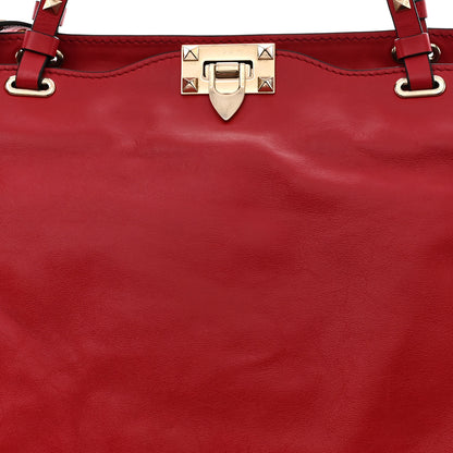 Valentino Garavani Vitello Medium Rockstud Tote Rosso Valentino 10 of 12