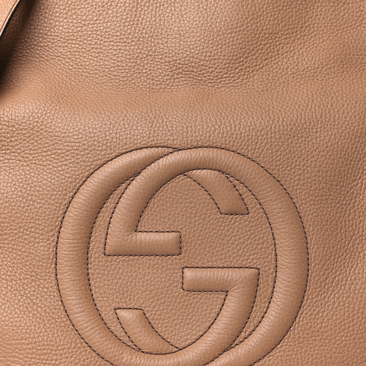 Gucci Pebbled Calfskin Large Soho Hobo Camelia 8 of 11