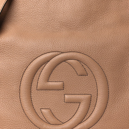 Gucci Pebbled Calfskin Large Soho Hobo Camelia 8 of 11