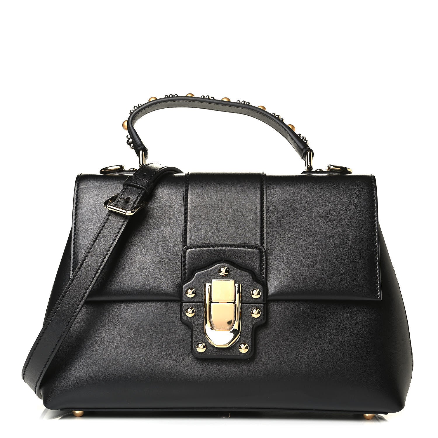 Dolce & Gabbana Calfskin Lucia Small Satchel Black 1 of 6
