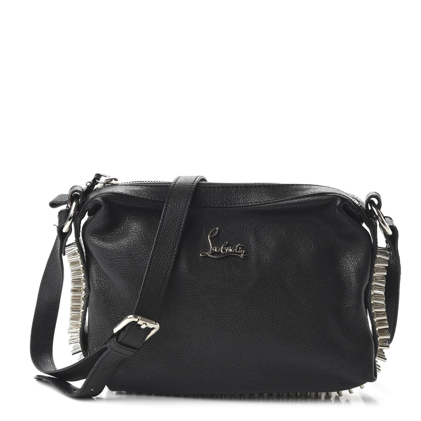 Calfskin Studded Shoulder Bag Black