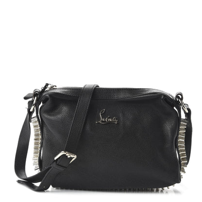 Christian Louboutin Calfskin Studded Shoulder Bag Black 1 of 9