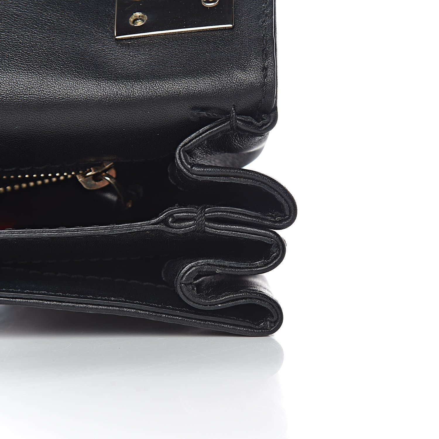 Valentino Garavani Vitello Flap Accordion Shoulder Flap Black 16 of 25