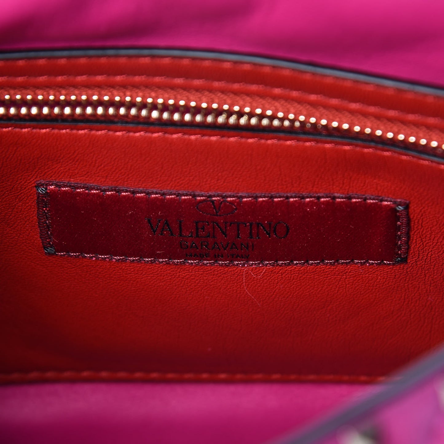 Suede Medium Rockstud Spike Shoulder Bag Bright Fuxia