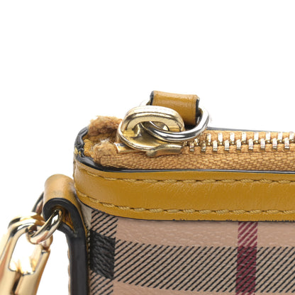 Burberry Haymarket Check Small Peyton Crossbody Clutch Bag Yellow 11 of 12