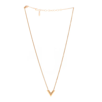Louis Vuitton Essential V Necklace Gold 3 of 7