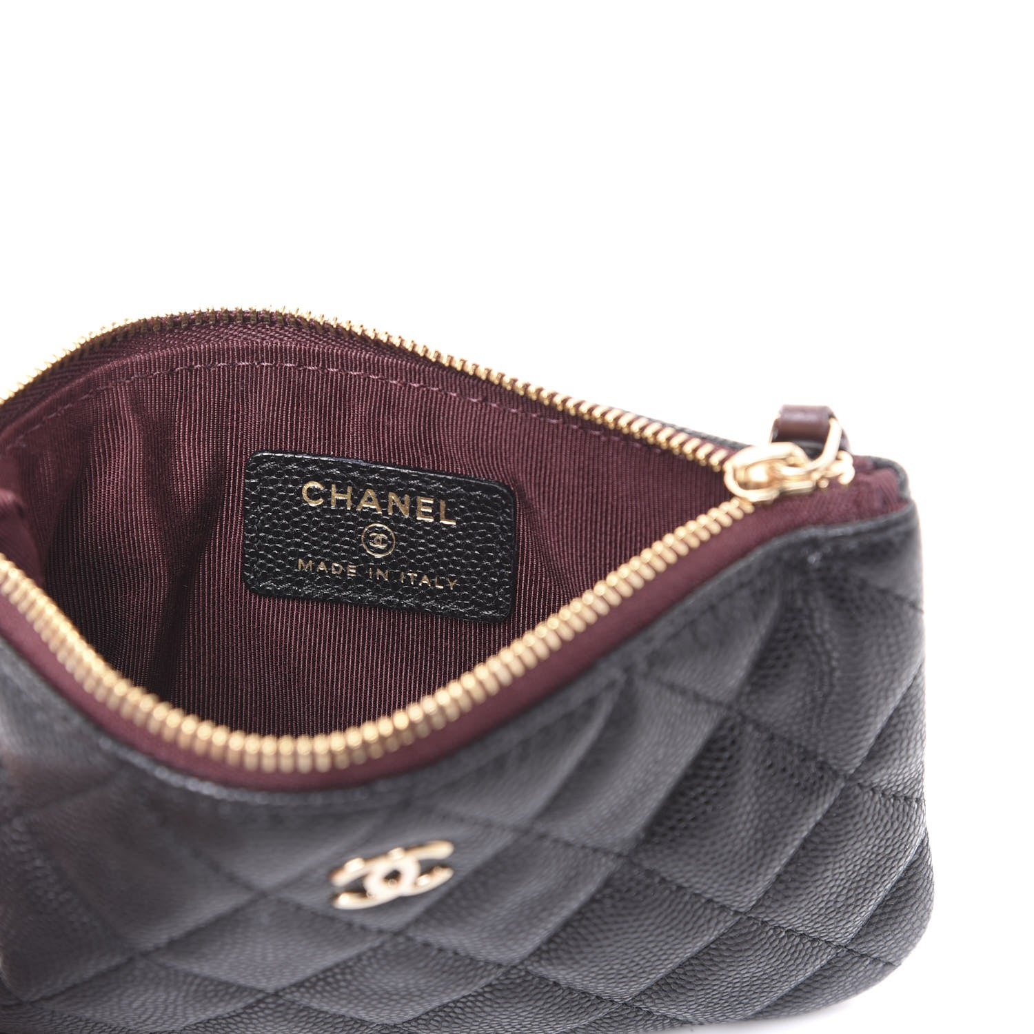 Chanel Caviar Quilted Small Cosmetic Case Black 7 of 10